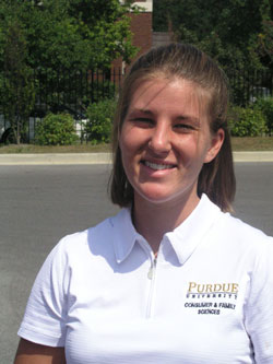 Emma Preuschl, a member of Our Lady of Lourdes Parish in Indianapolis and one of the five members of a rowing crew that will represent the United States in the 2008 Paralympic Games. (Photo by John Shaughnessy) 