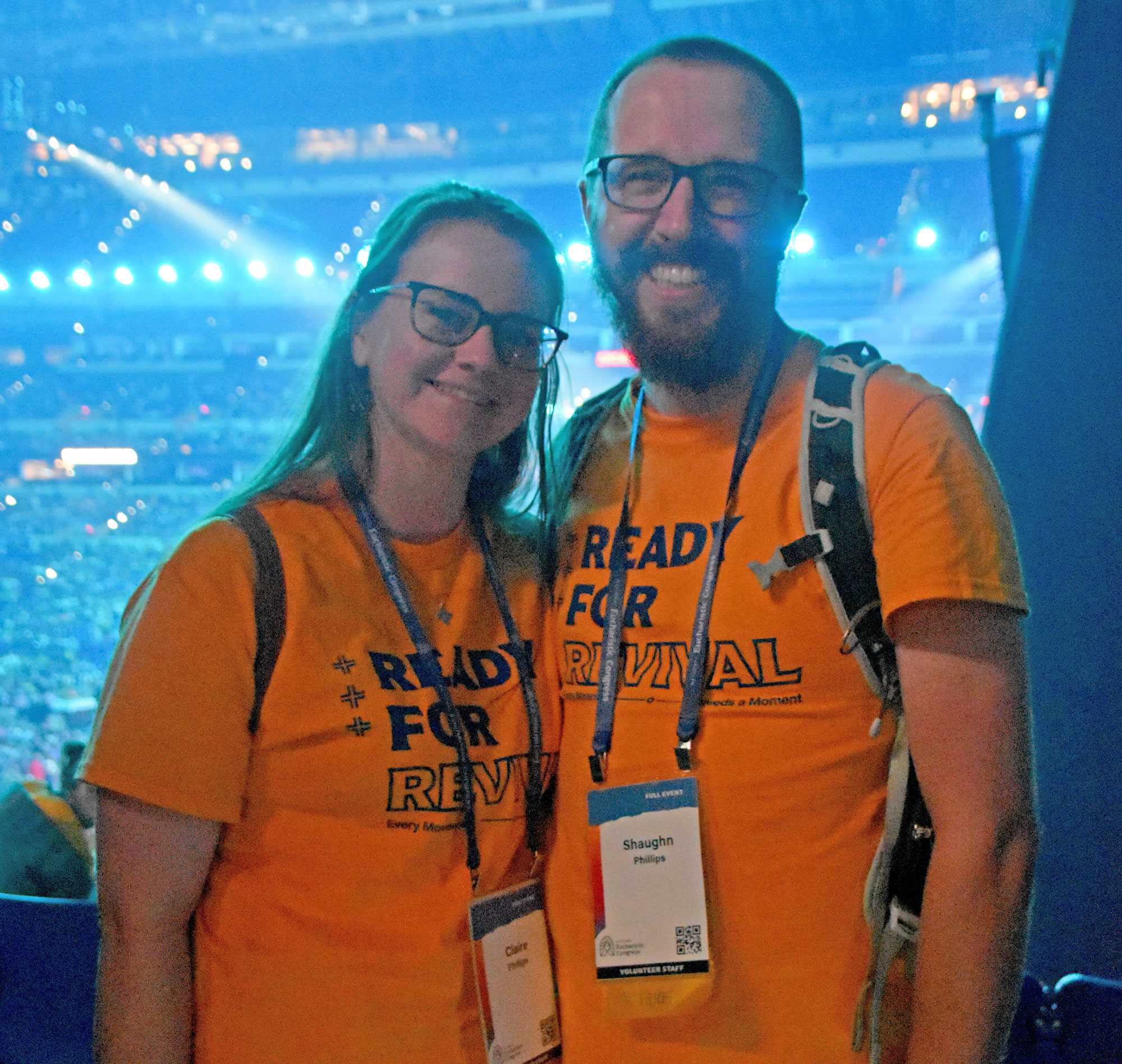 Newlyweds volunteer at National Eucharistic Congress as ‘coworkers in